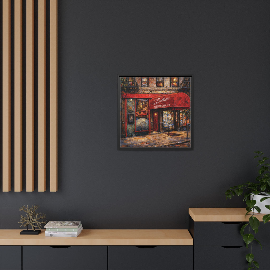 Emilio's Ballato — Restaurant Print | Matte Canvas + Wooden Frame