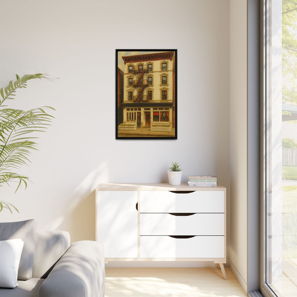 Frank — Restaurant Print | Matte Canvas + Wooden Frame