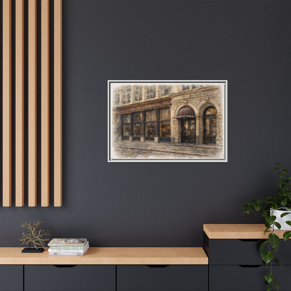 Gramercy Tavern — Restaurant Print | Matte Canvas + Wooden Frame