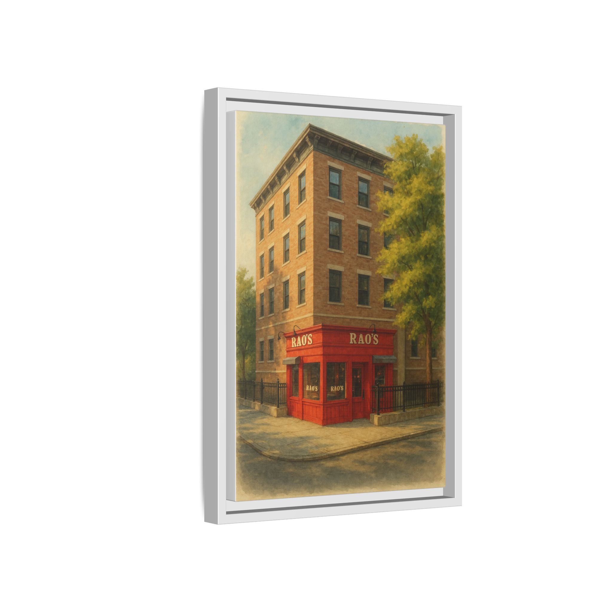 Rao's — Restaurant Print | Matte Canvas + Wooden Frame