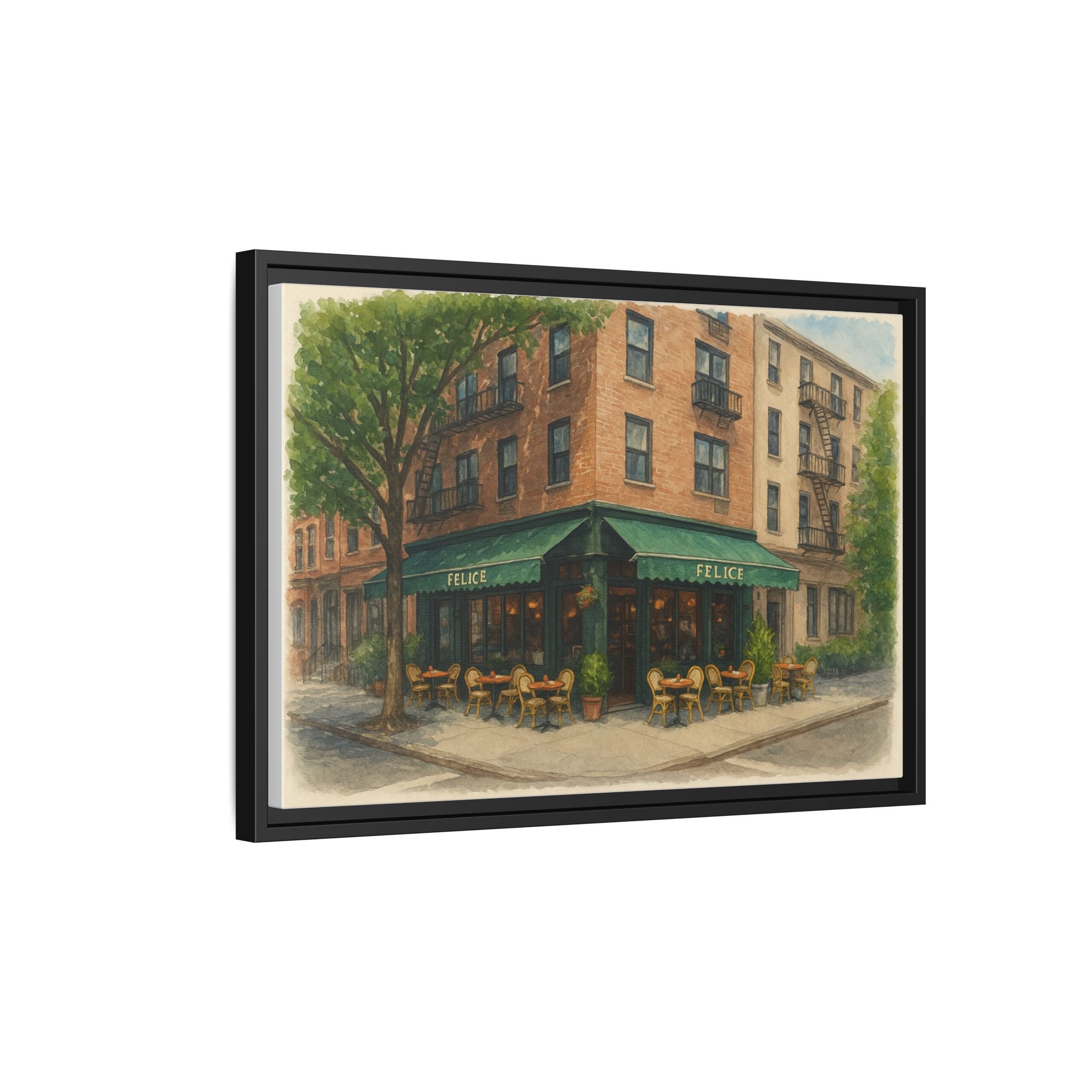 Felice — Restaurant Print | Matte Canvas + Wooden Frame
