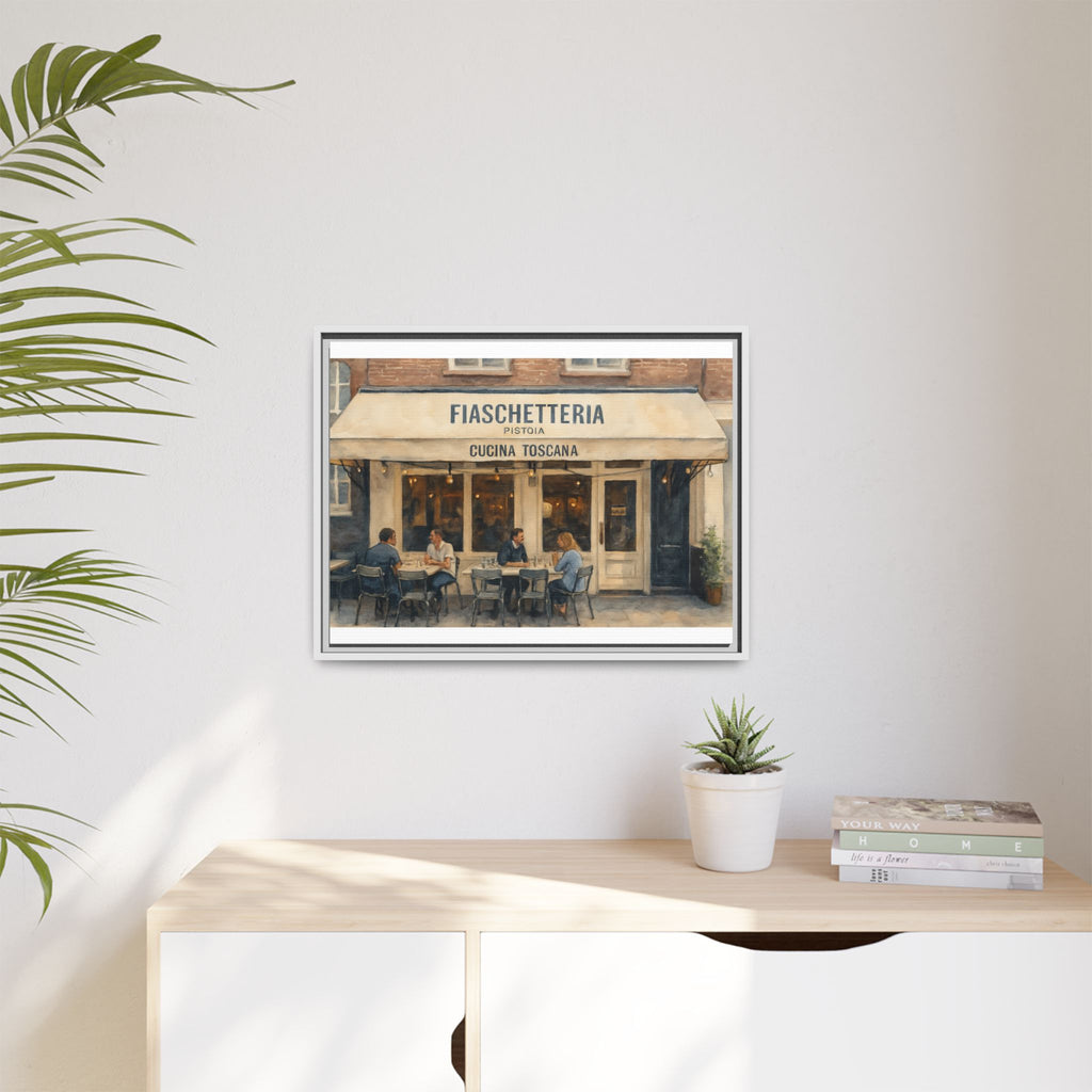 Fiaschetteria Pistoia — Restaurant Print | Matte Canvas + Wooden Frame