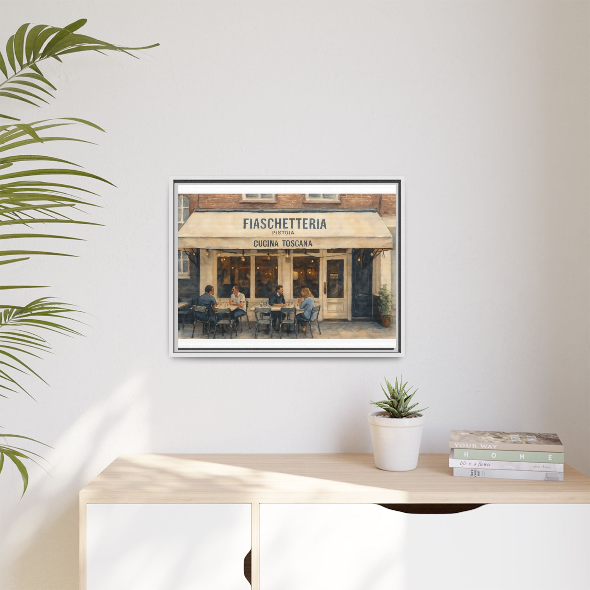 Fiaschetteria Pistoia — Restaurant Print | Matte Canvas + Wooden Frame