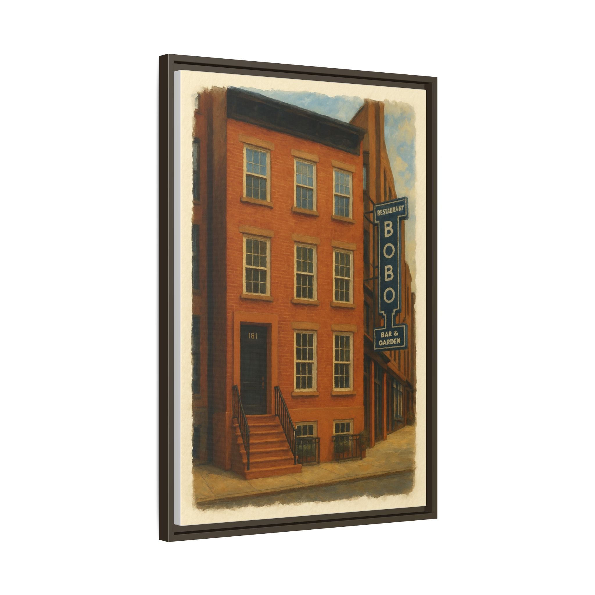 Bobo Restaurant — Restaurant Print | Matte Canvas + Wooden Frame