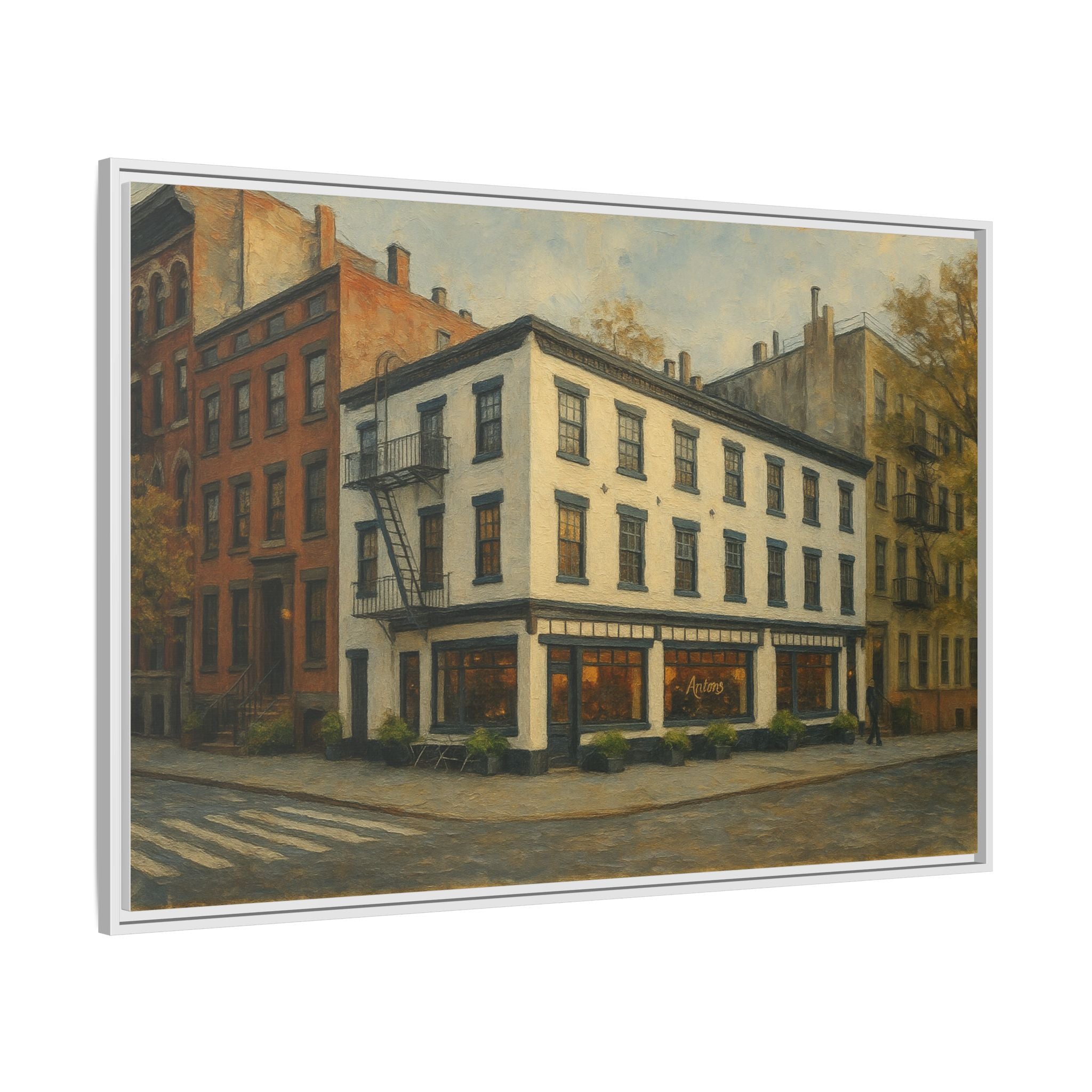 Anton's — Restaurant Print | Matte Canvas + Wooden Frame