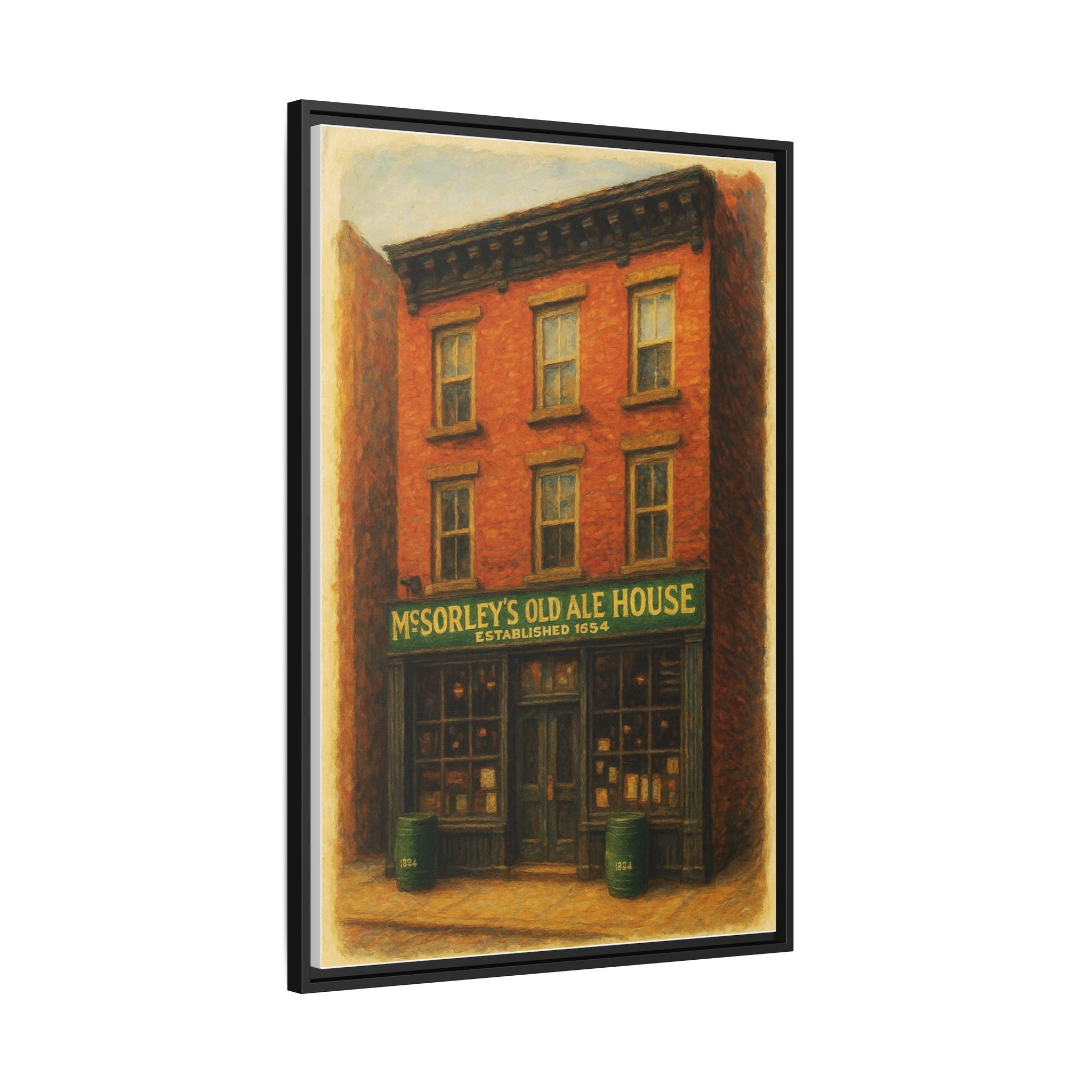 McSorley's Old Ale House — Restaurant Print | Matte Canvas + Wooden Frame