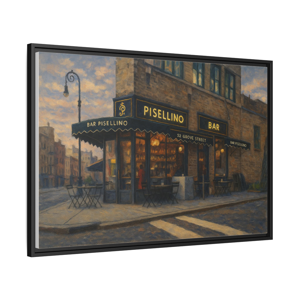 Bar Pisellino — Restaurant Print | Matte Canvas + Wooden Frame