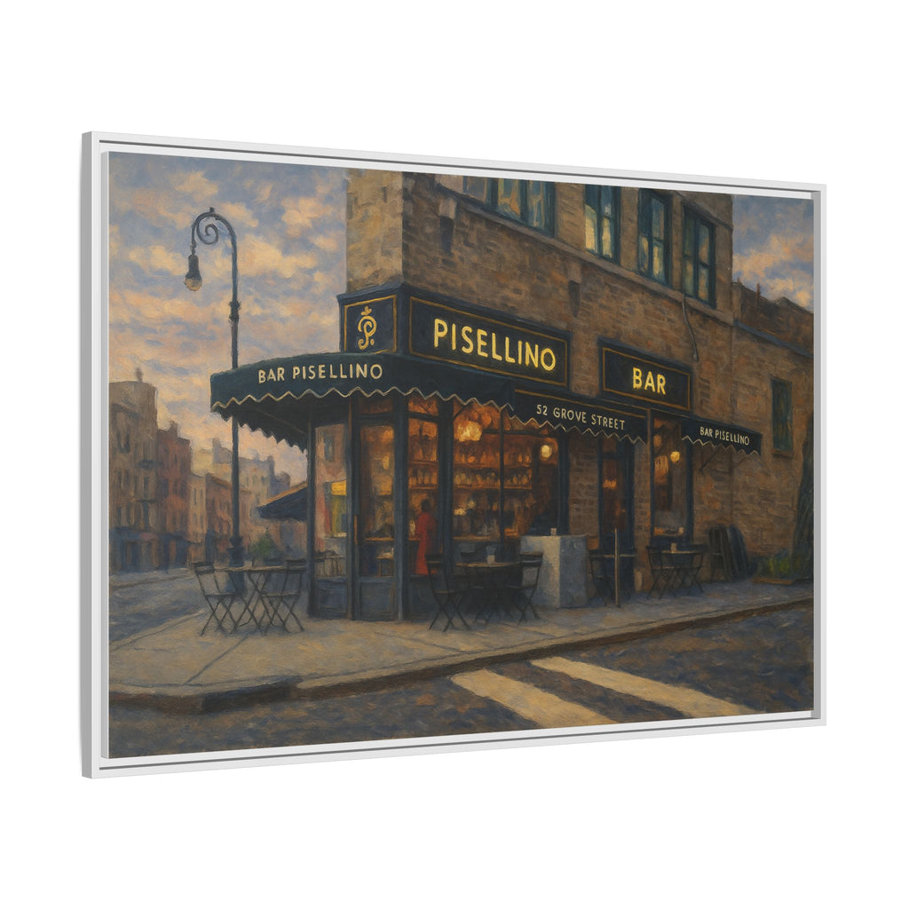 Bar Pisellino — Restaurant Print | Matte Canvas + Wooden Frame