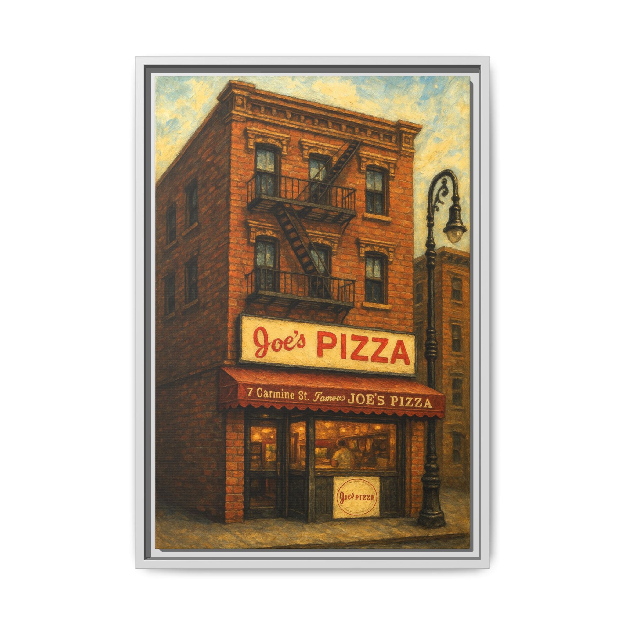 Joe's Pizza restaurant poster Manhattan dining wall decor