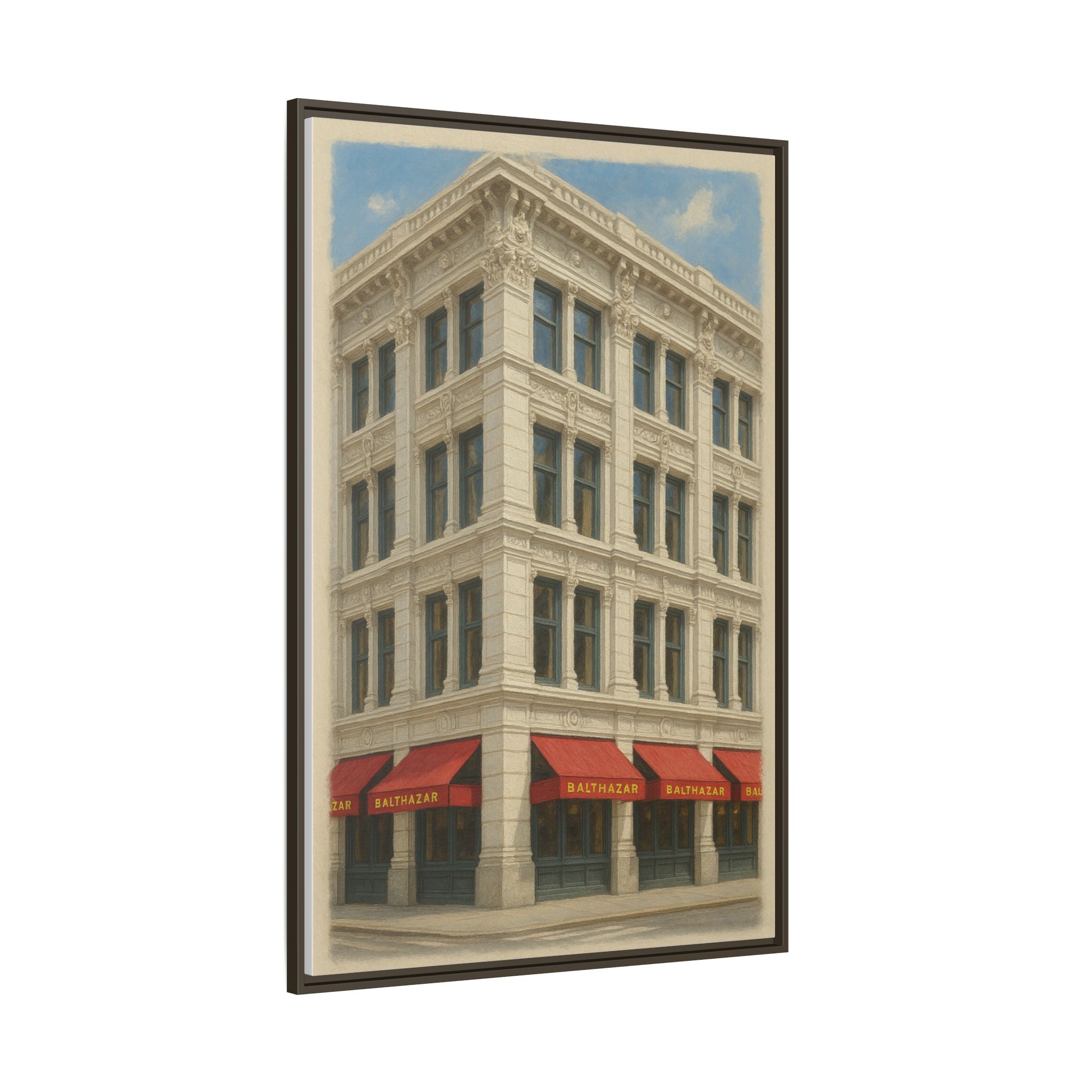 Balthazar Restaurant — Restaurant Print | Matte Canvas + Wooden Frame