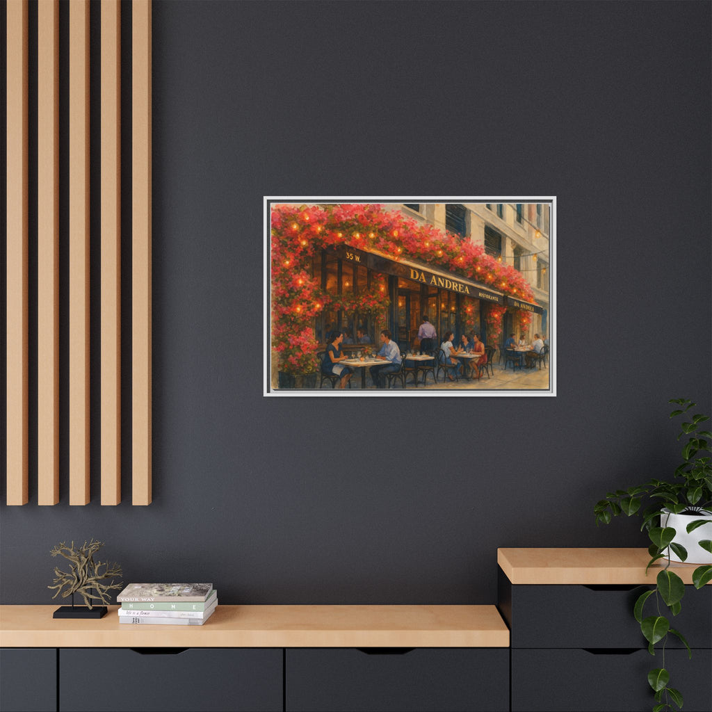 Da Andrea — Restaurant Print | Matte Canvas + Wooden Frame