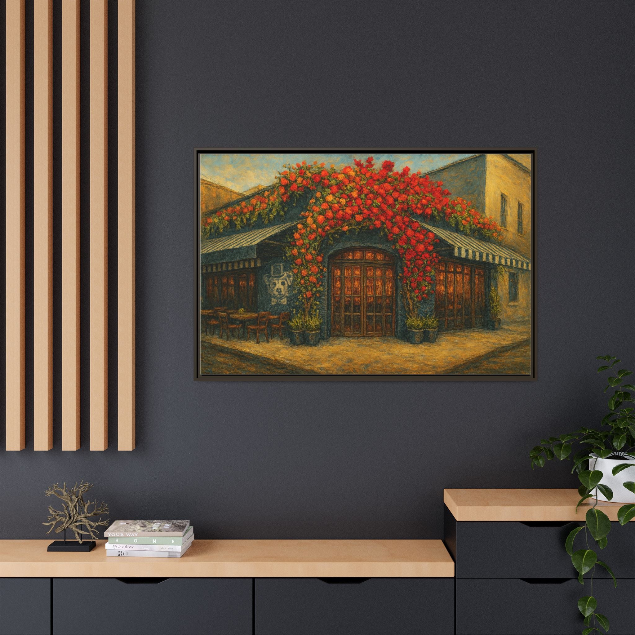 LouLou nostalgic restaurant painting NYC dining art