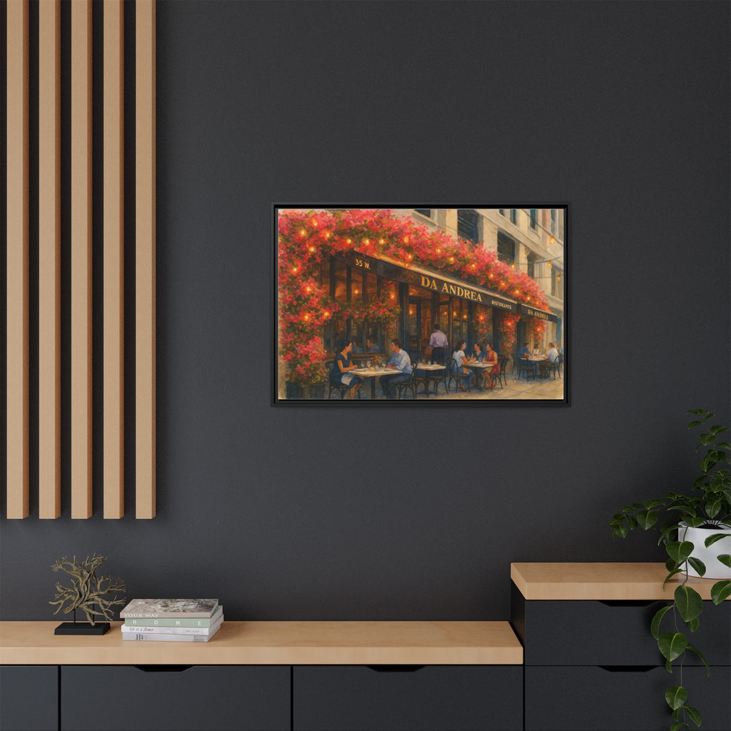 Da Andrea — Restaurant Print | Matte Canvas + Wooden Frame