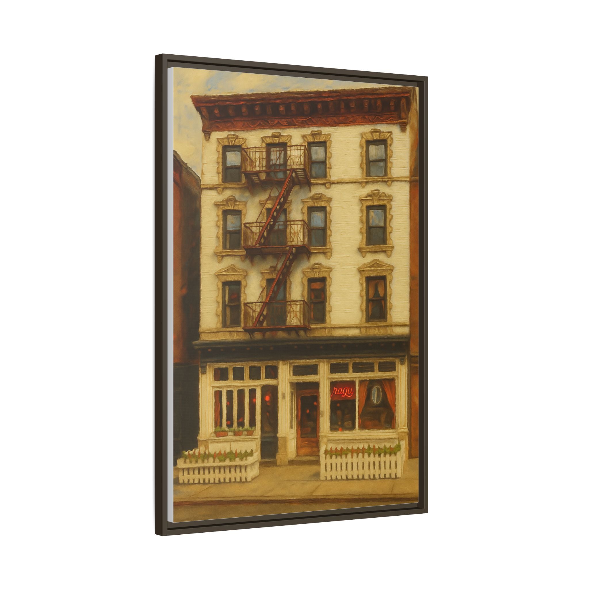 Frank — Restaurant Print | Matte Canvas + Wooden Frame