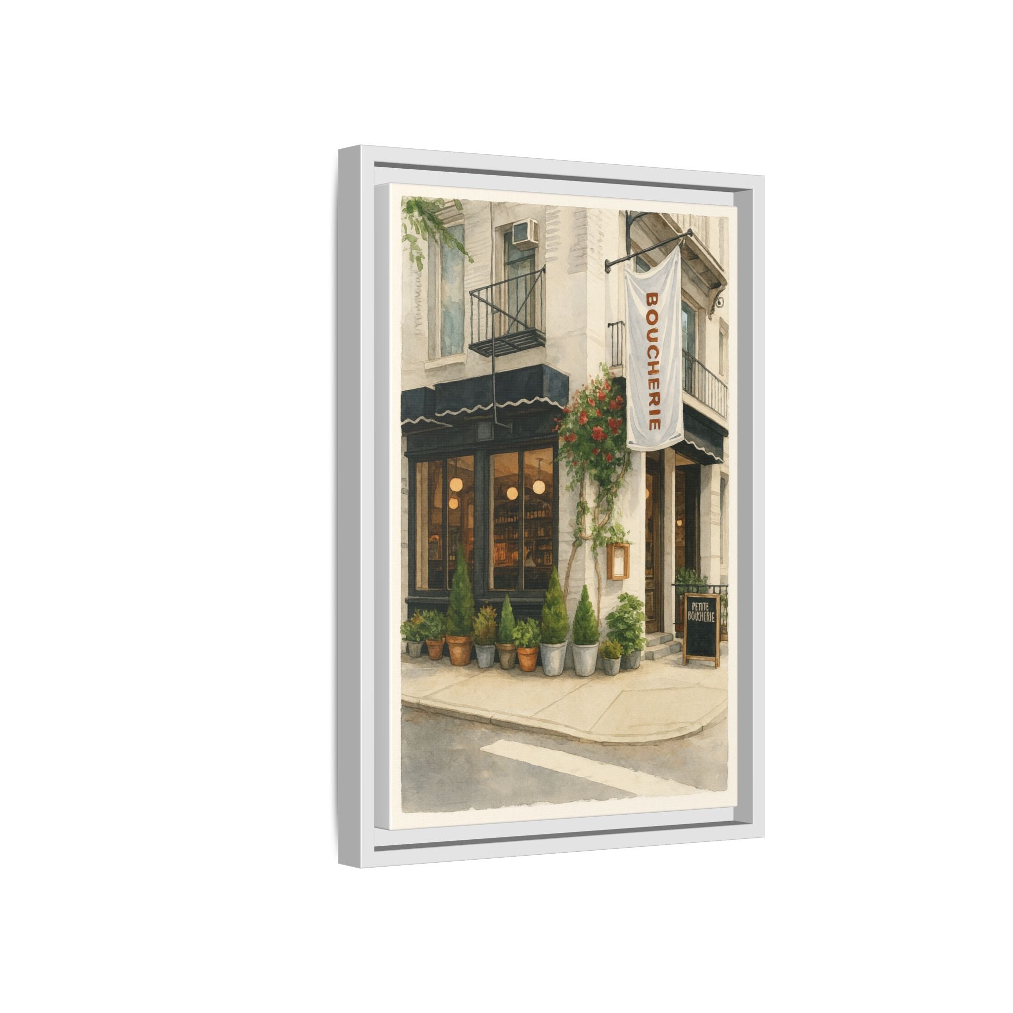 Petite Boucherie — Restaurant Print | Matte Canvas + Wooden Frame