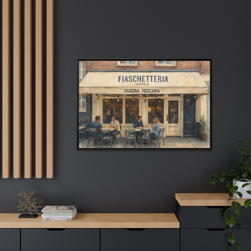 Fiaschetteria Pistoia — Restaurant Print | Matte Canvas + Wooden Frame