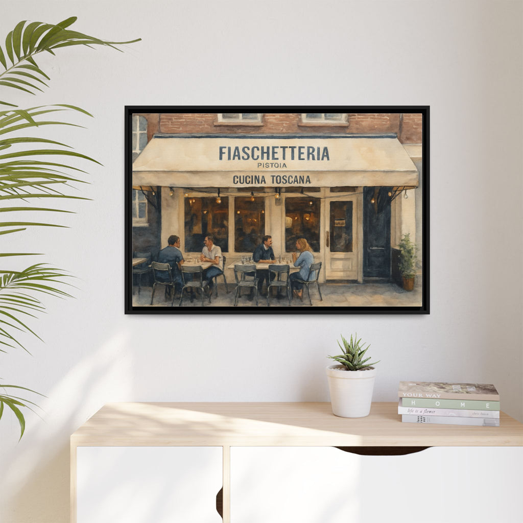 Fiaschetteria Pistoia — Restaurant Print | Matte Canvas + Wooden Frame