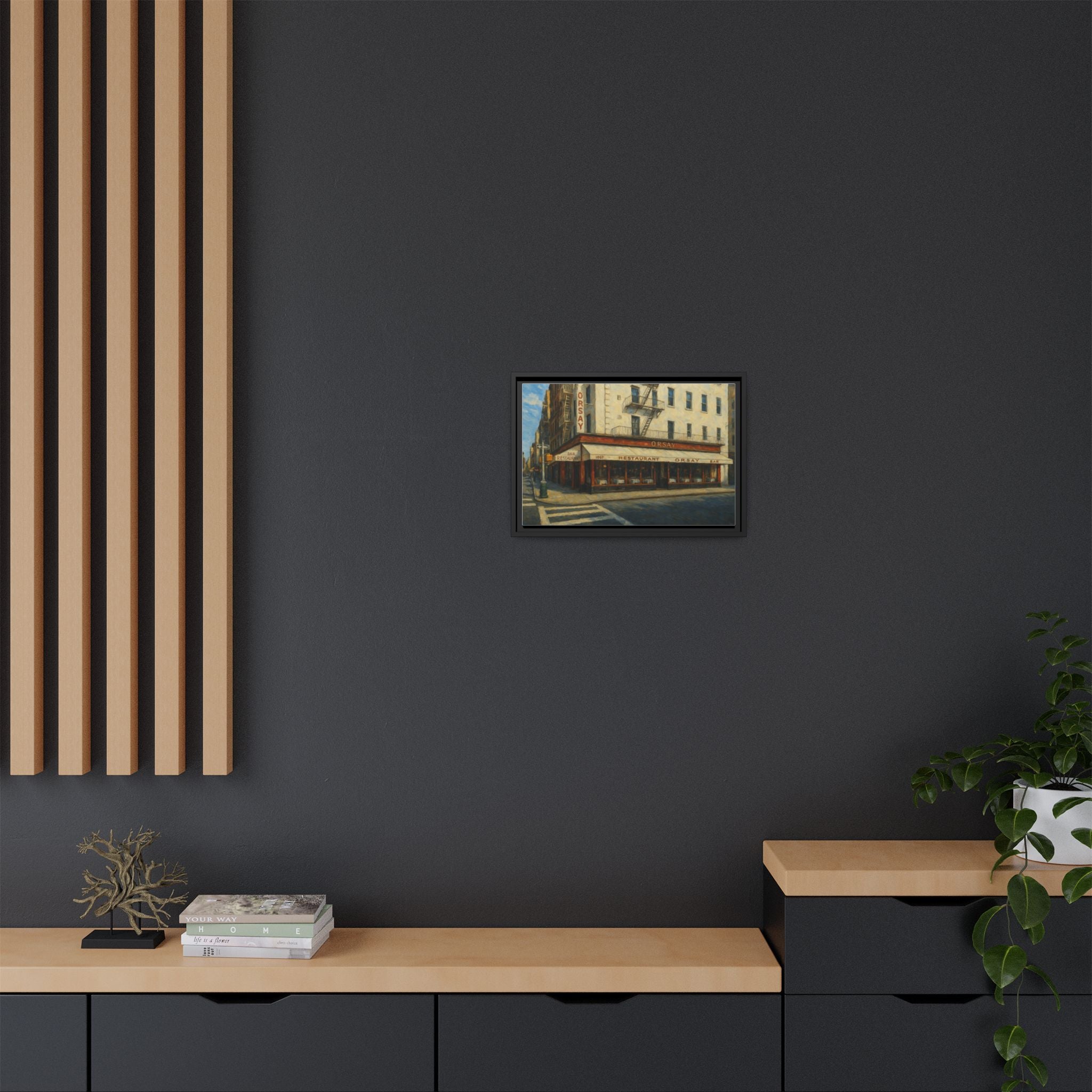 Orsay — Restaurant Print | Matte Canvas + Wooden Frame