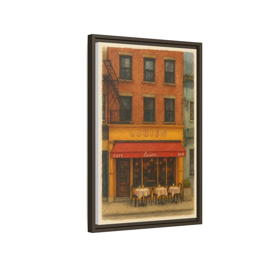 Lucien Restaurant — Restaurant Print | Matte Canvas + Wooden Frame