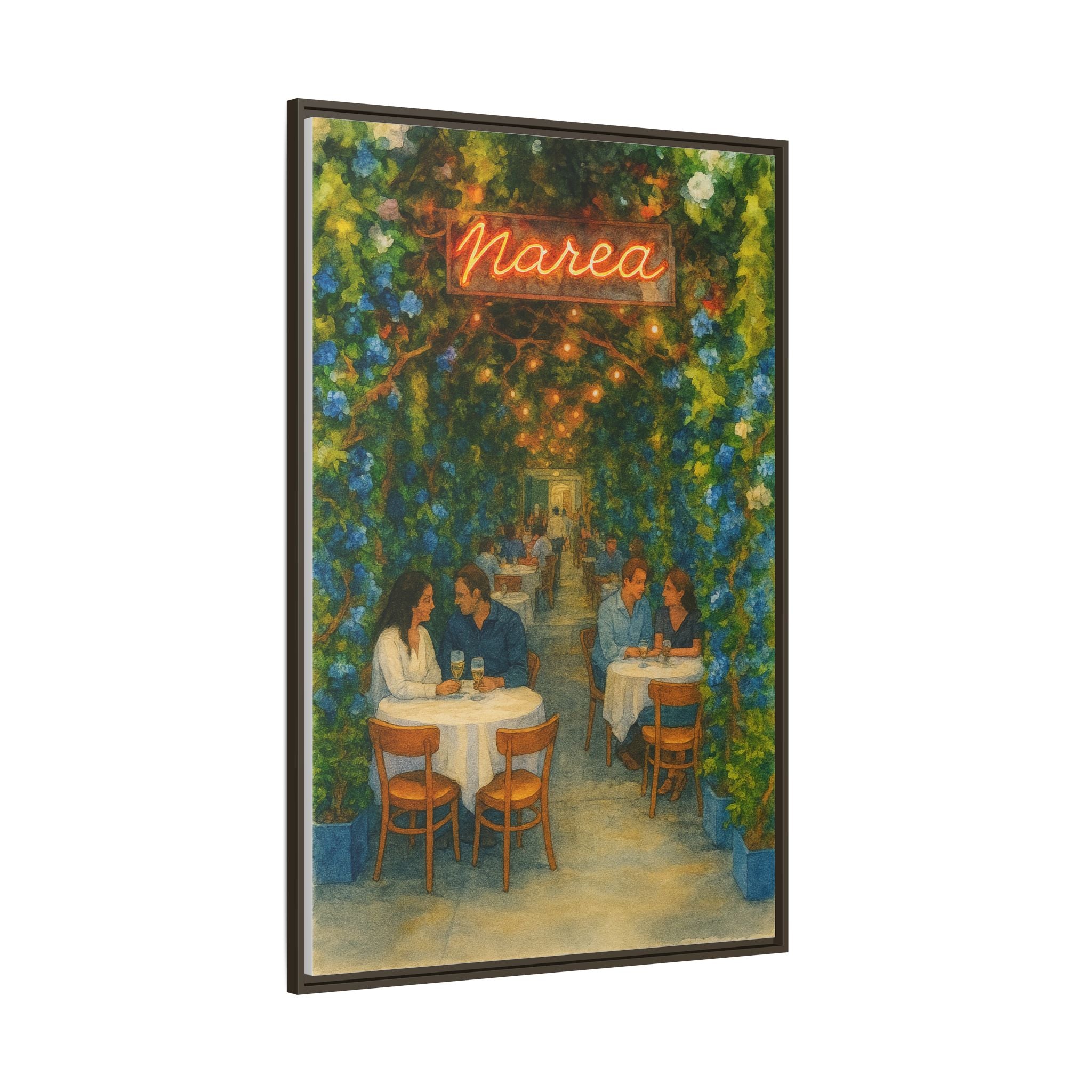 Marea — Restaurant Print | Matte Canvas + Wooden Frame