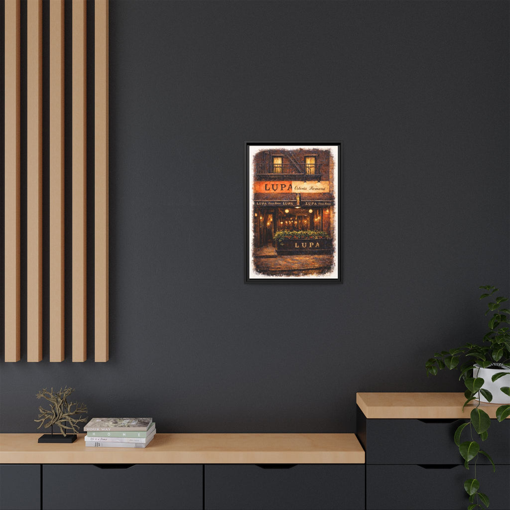 Lupa Osteria Romana — Restaurant Print | Matte Canvas + Wooden Frame