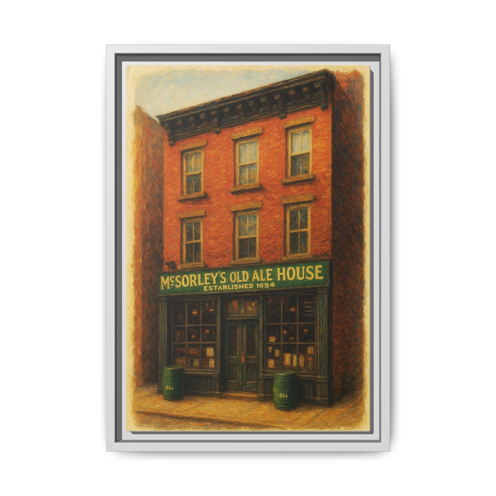 McSorley's Old Ale House — Restaurant Print | Matte Canvas + Wooden Frame