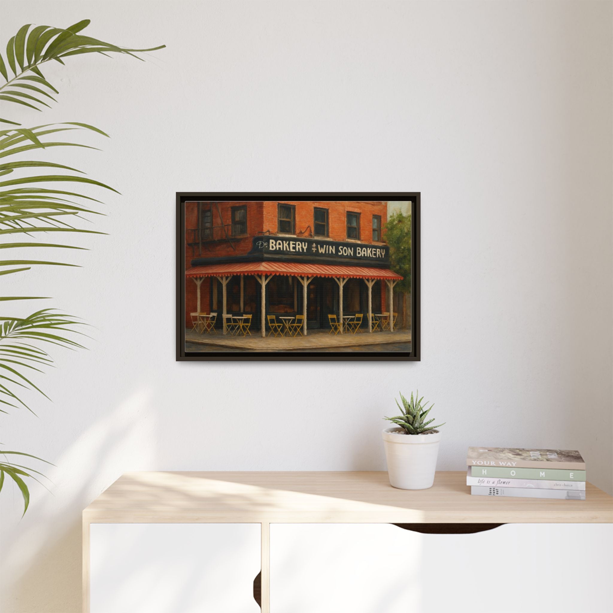 Win Son Bakery — Restaurant Print | Matte Canvas + Wooden Frame