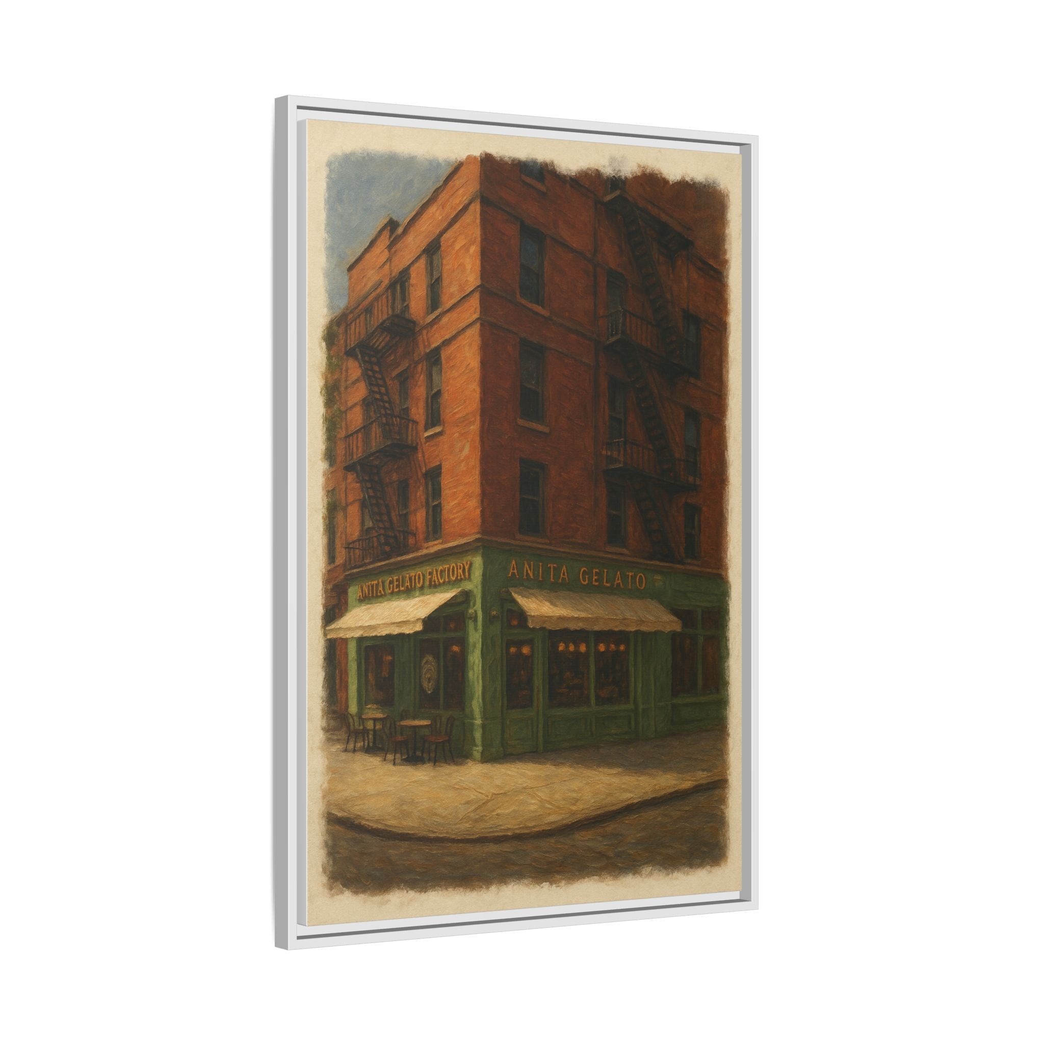 Anita Gelato — Restaurant Print | Matte Canvas + Wooden Frame