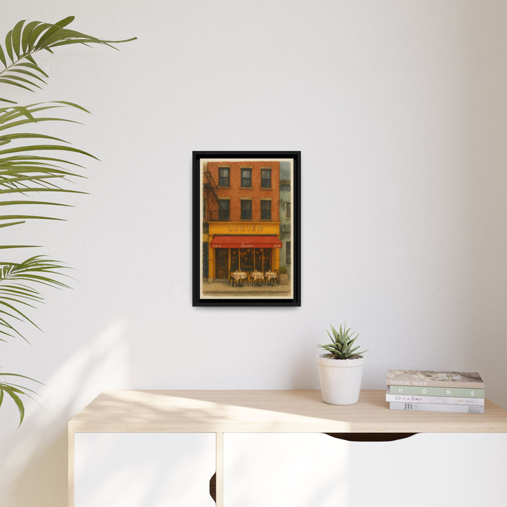 Lucien Restaurant — Restaurant Print | Matte Canvas + Wooden Frame