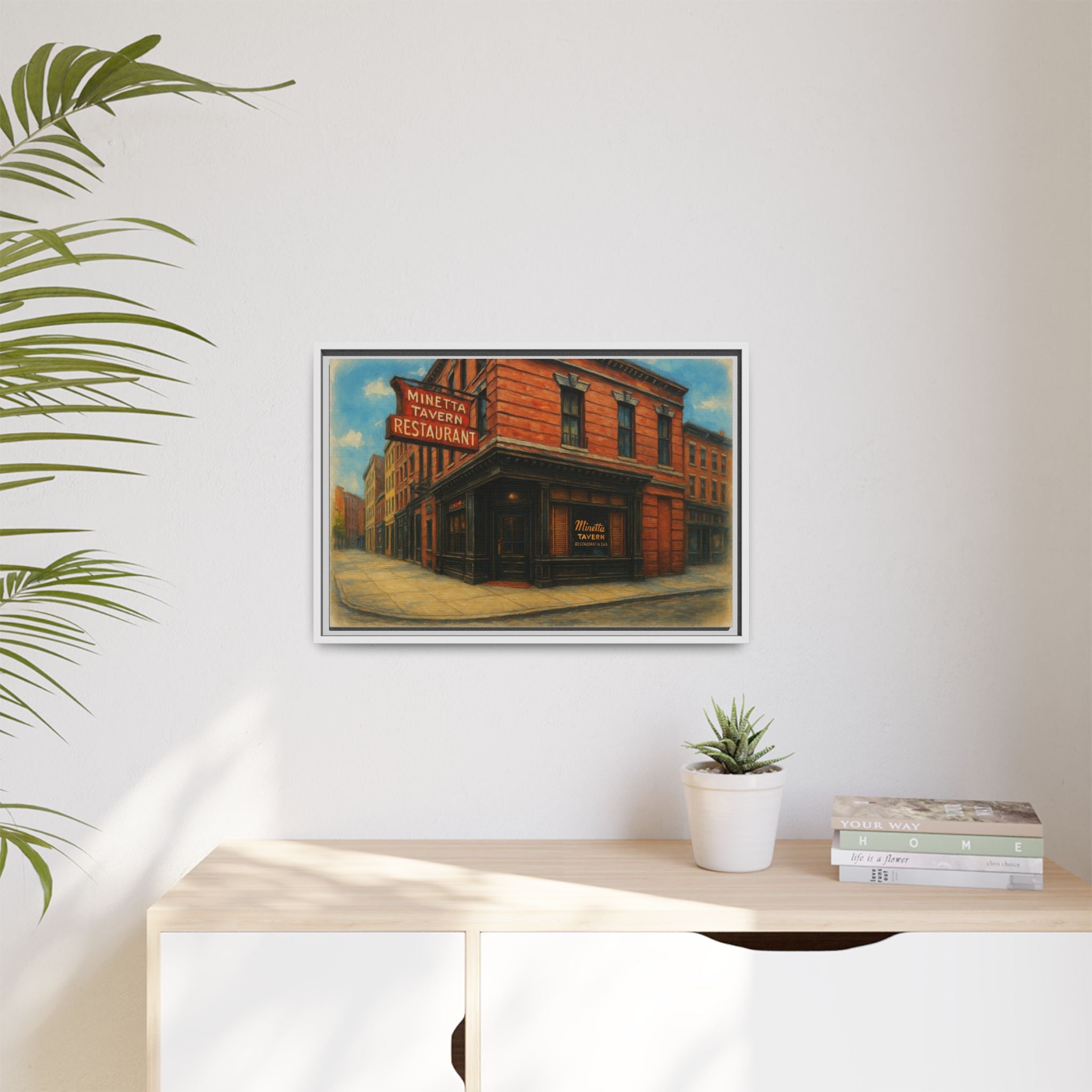 Minetta Tavern — Restaurant Print | Matte Canvas + Wooden Frame