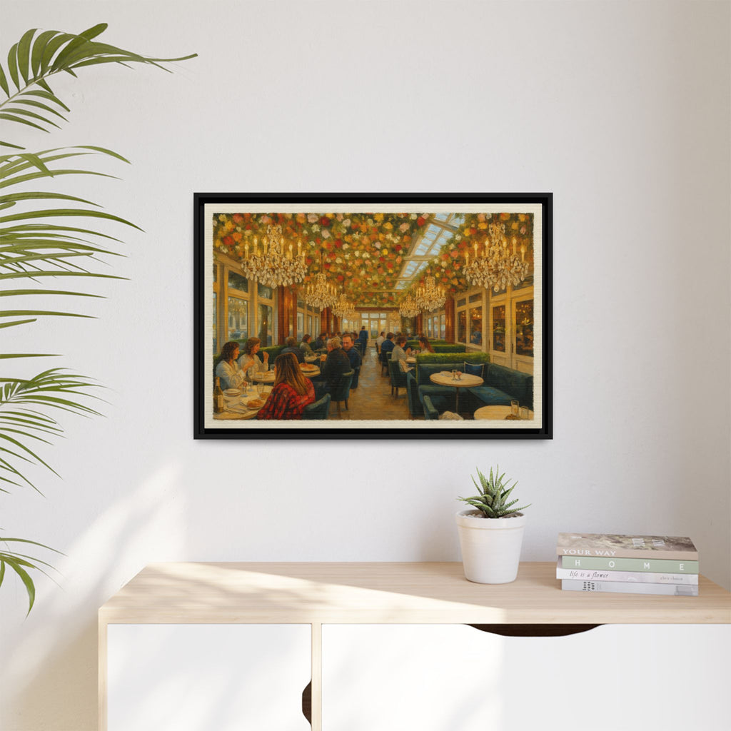 RH Rooftop — Restaurant Print | Matte Canvas + Wooden Frame