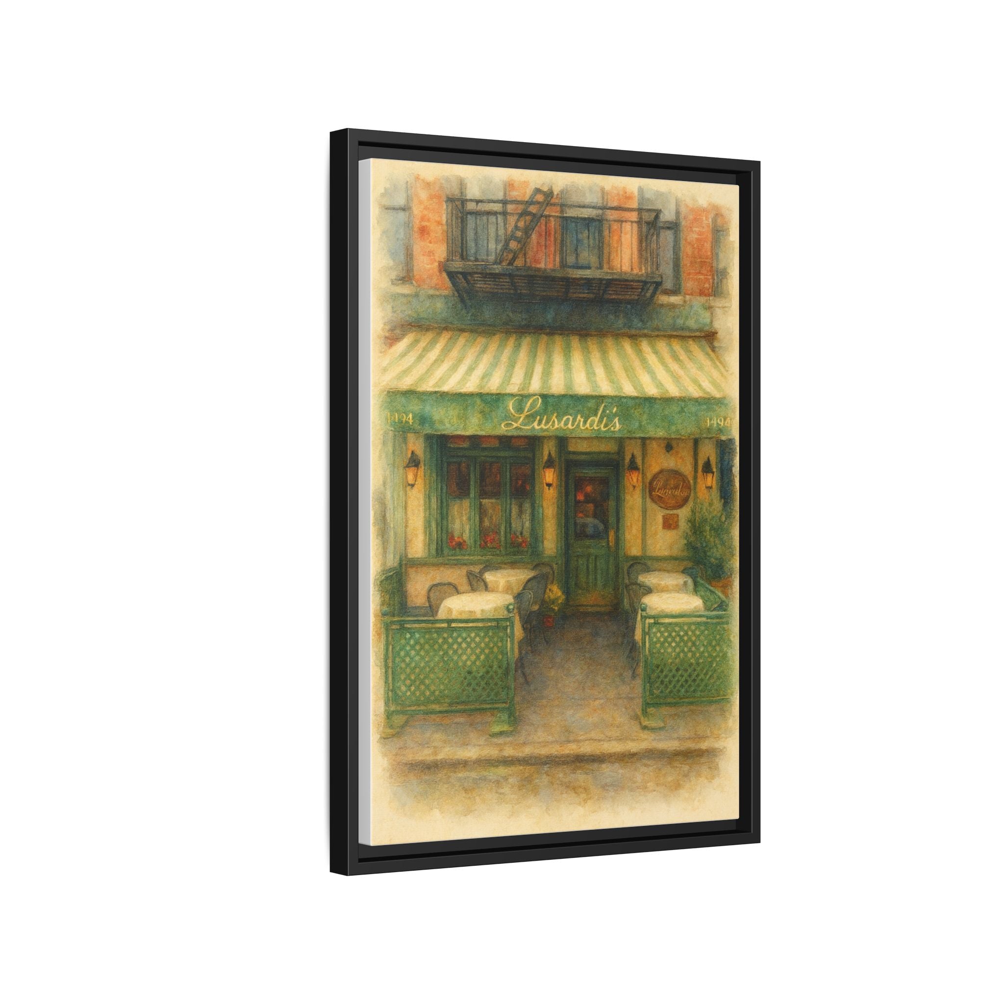 Lusardi's — Restaurant Print | Matte Canvas + Wooden Frame