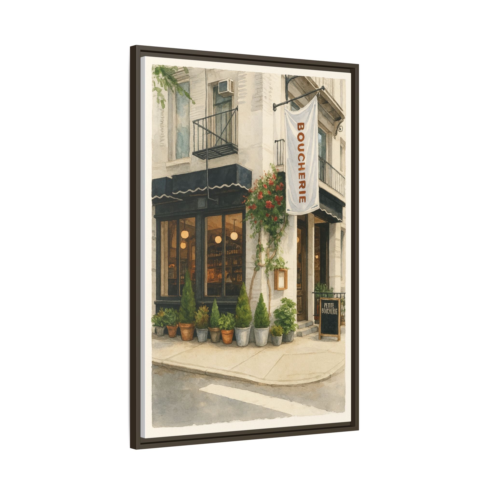 Petite Boucherie — Restaurant Print | Matte Canvas + Wooden Frame