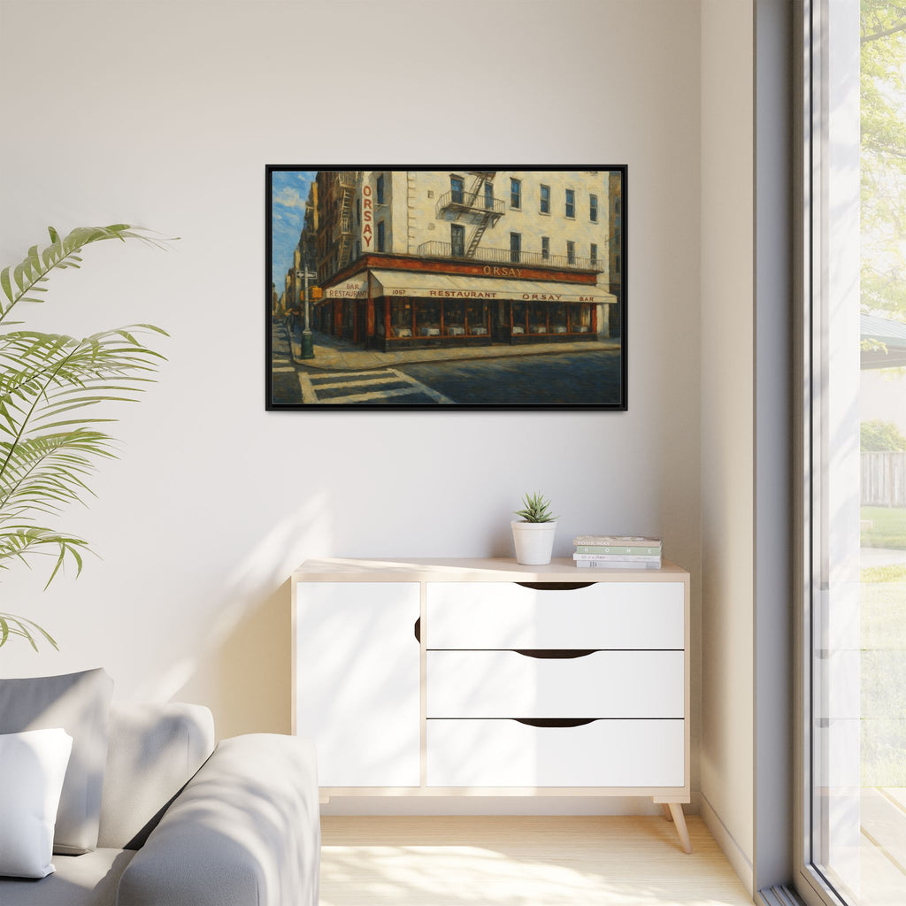 Orsay — Restaurant Print | Matte Canvas + Wooden Frame