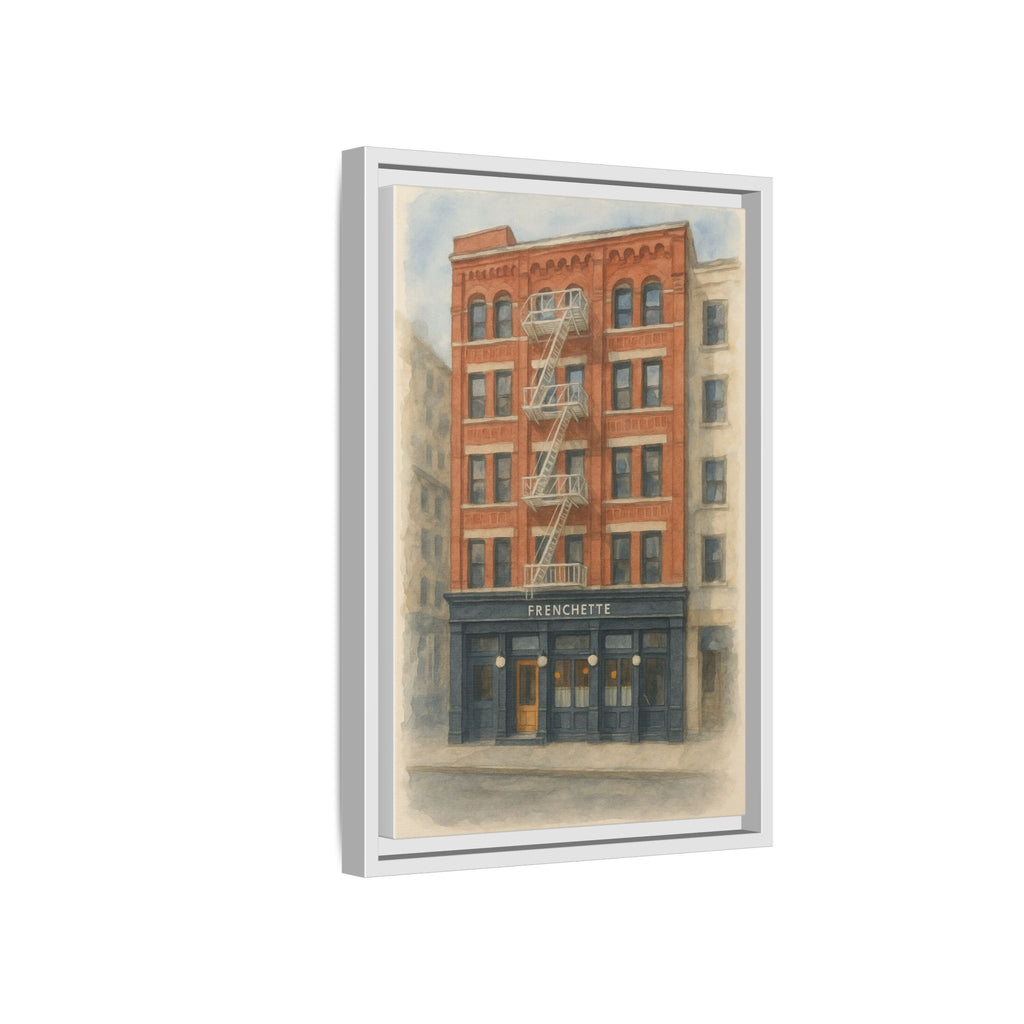 Frenchette Restaurant — Restaurant Print | Matte Canvas + Wooden Frame