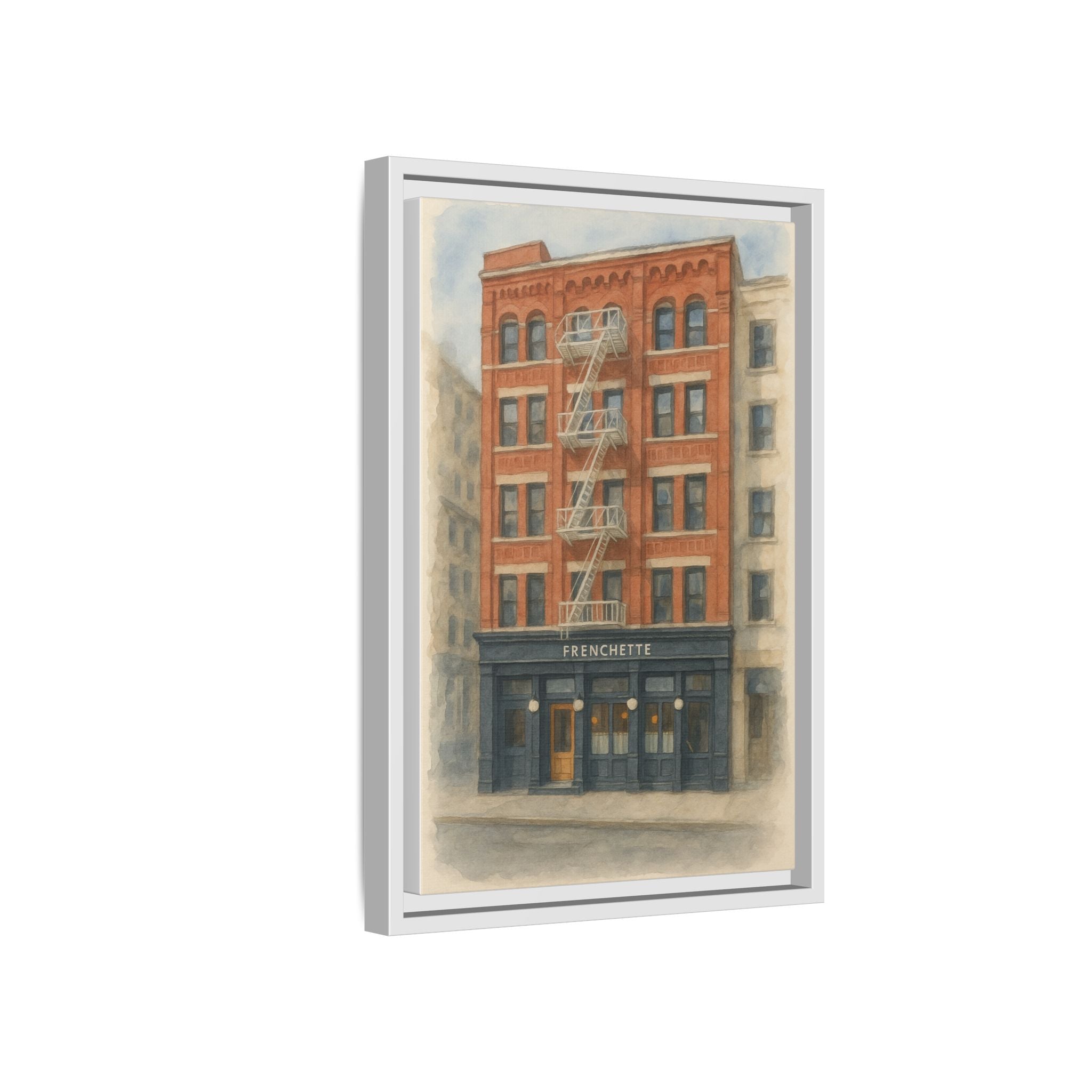 Frenchette Restaurant — Restaurant Print | Matte Canvas + Wooden Frame