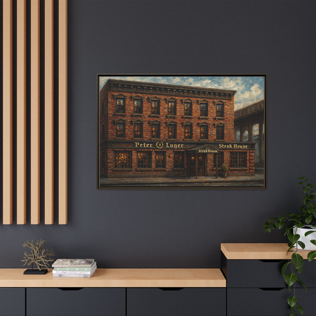 Peter Luger Steakhouse — Restaurant Print | Matte Canvas + Wooden Frame