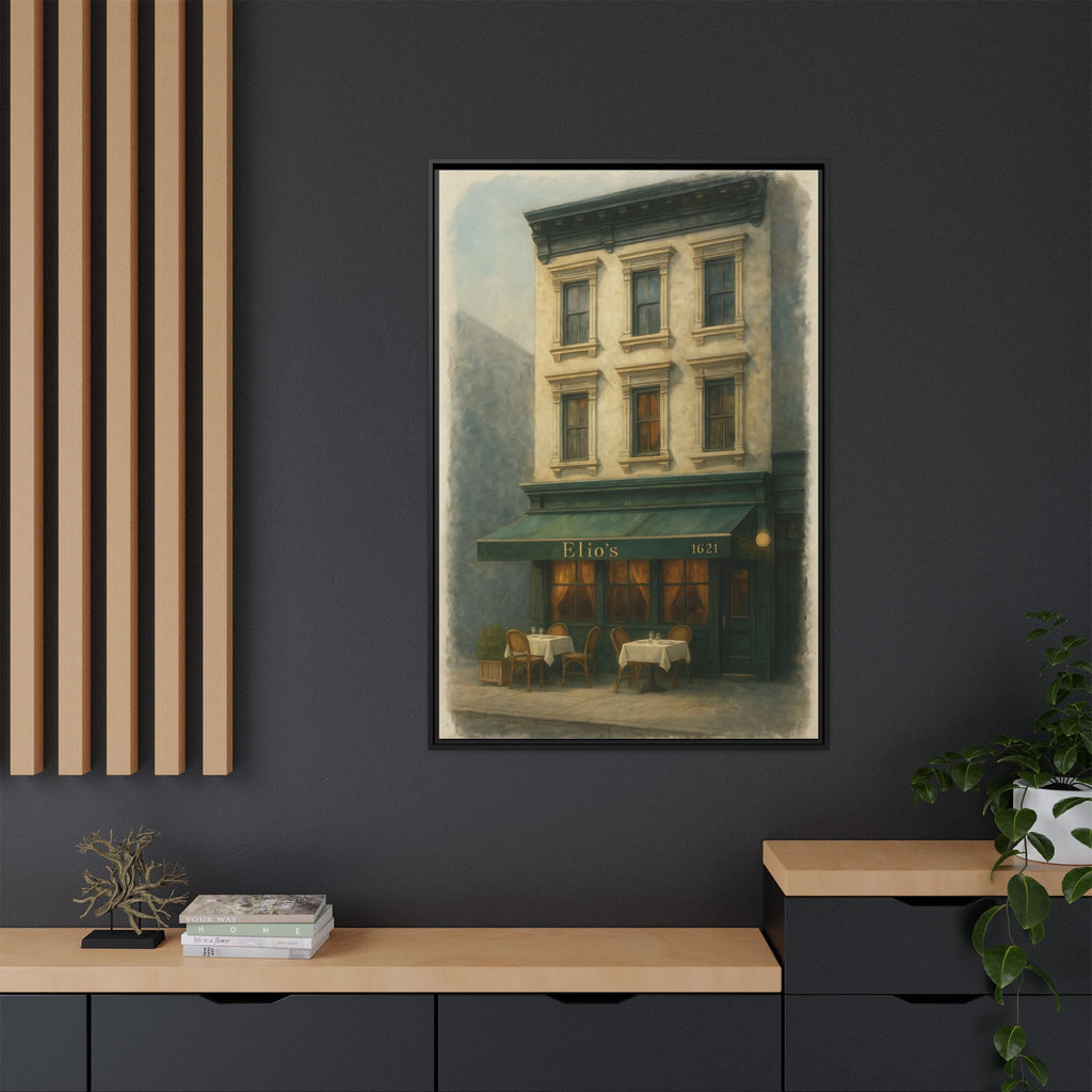 Elios Restaurant — Restaurant Print | Matte Canvas + Wooden Frame