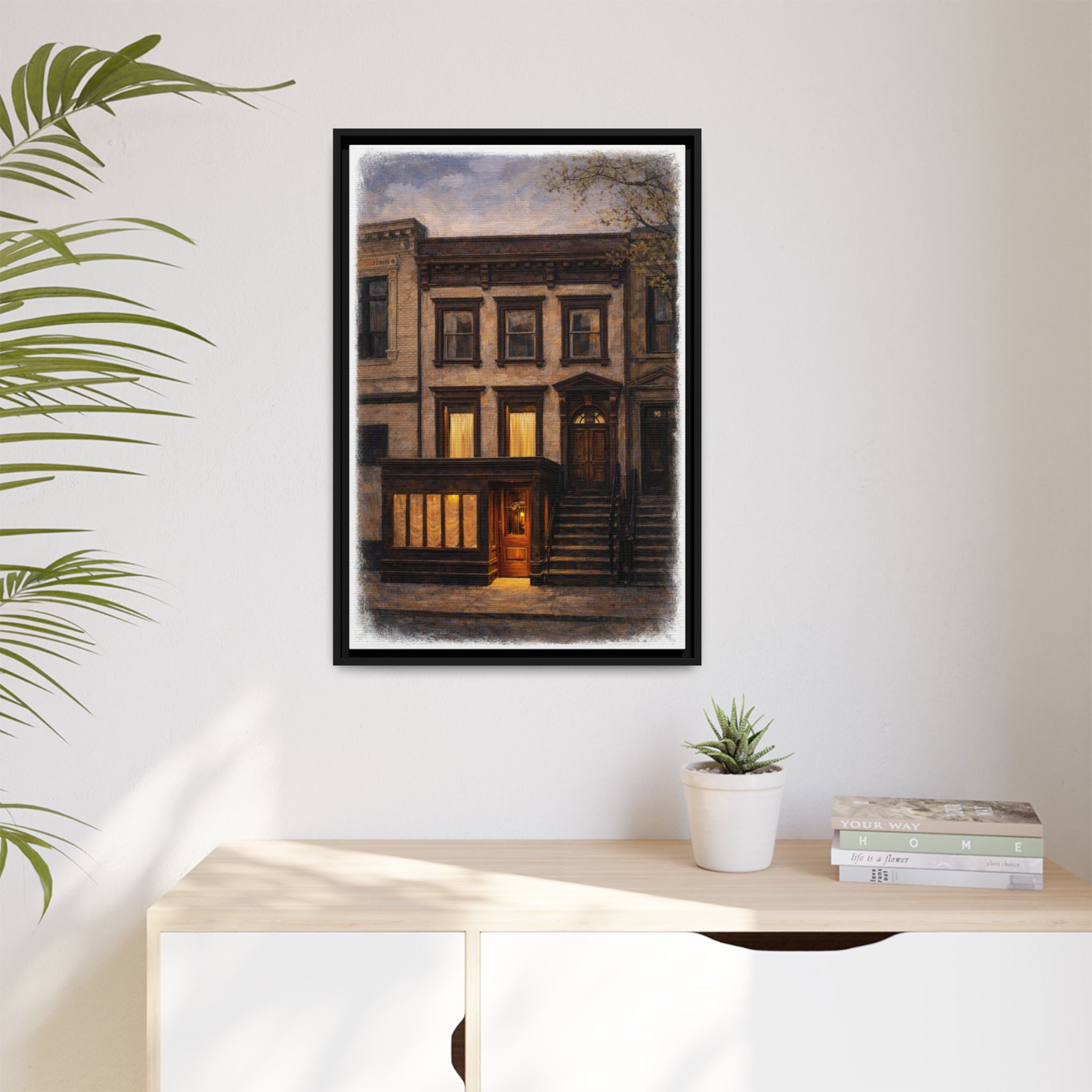 Chez Fifi — Restaurant Print | Matte Canvas + Wooden Frame