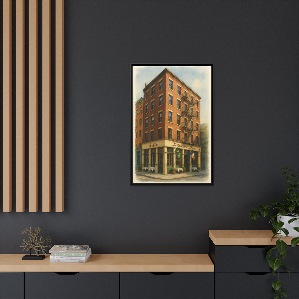 Felix — Restaurant Print | Matte Canvas + Wooden Frame