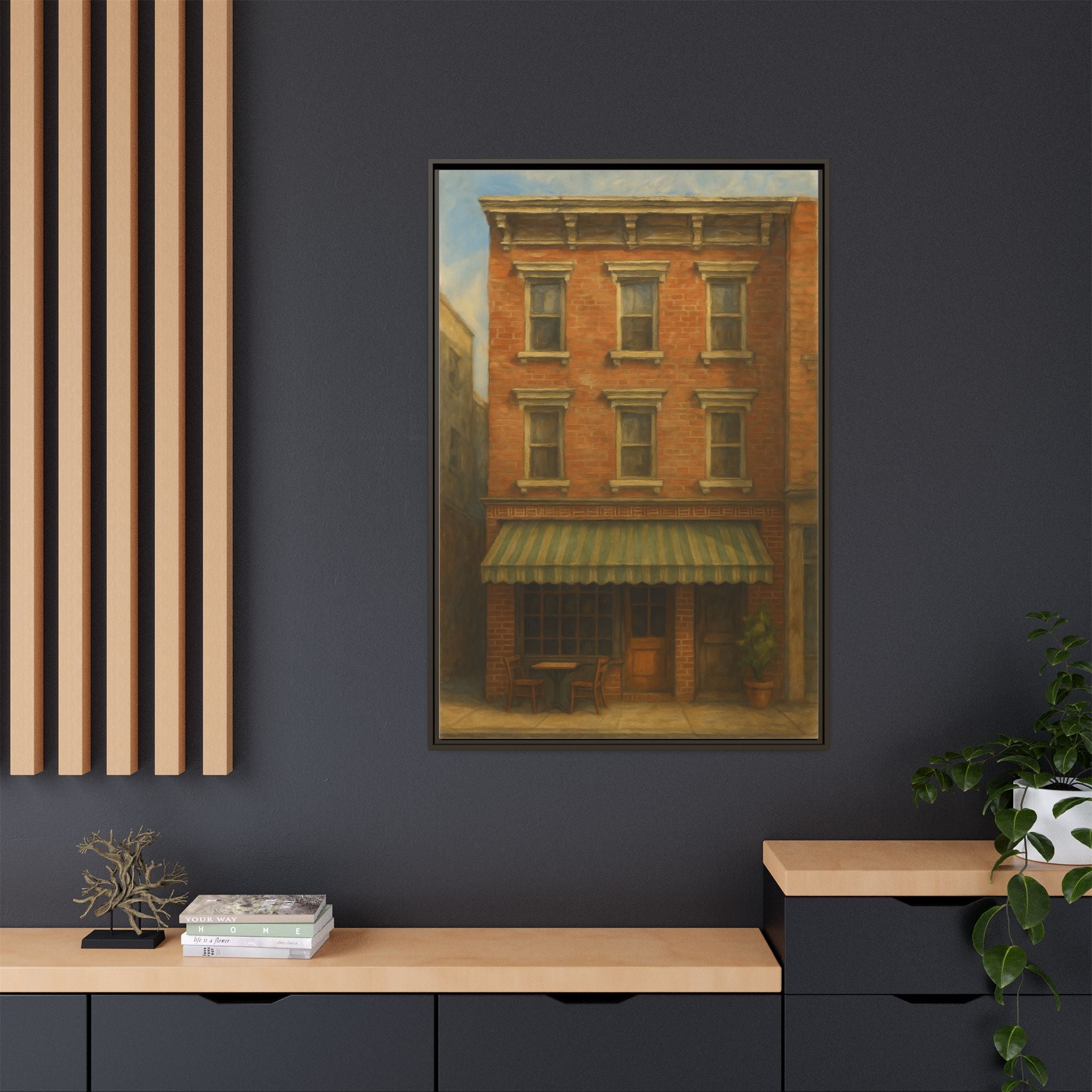 Lucali Pizzeria — Restaurant Print | Matte Canvas + Wooden Frame
