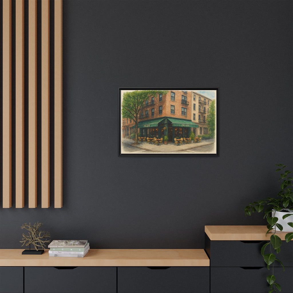 Felice — Restaurant Print | Matte Canvas + Wooden Frame
