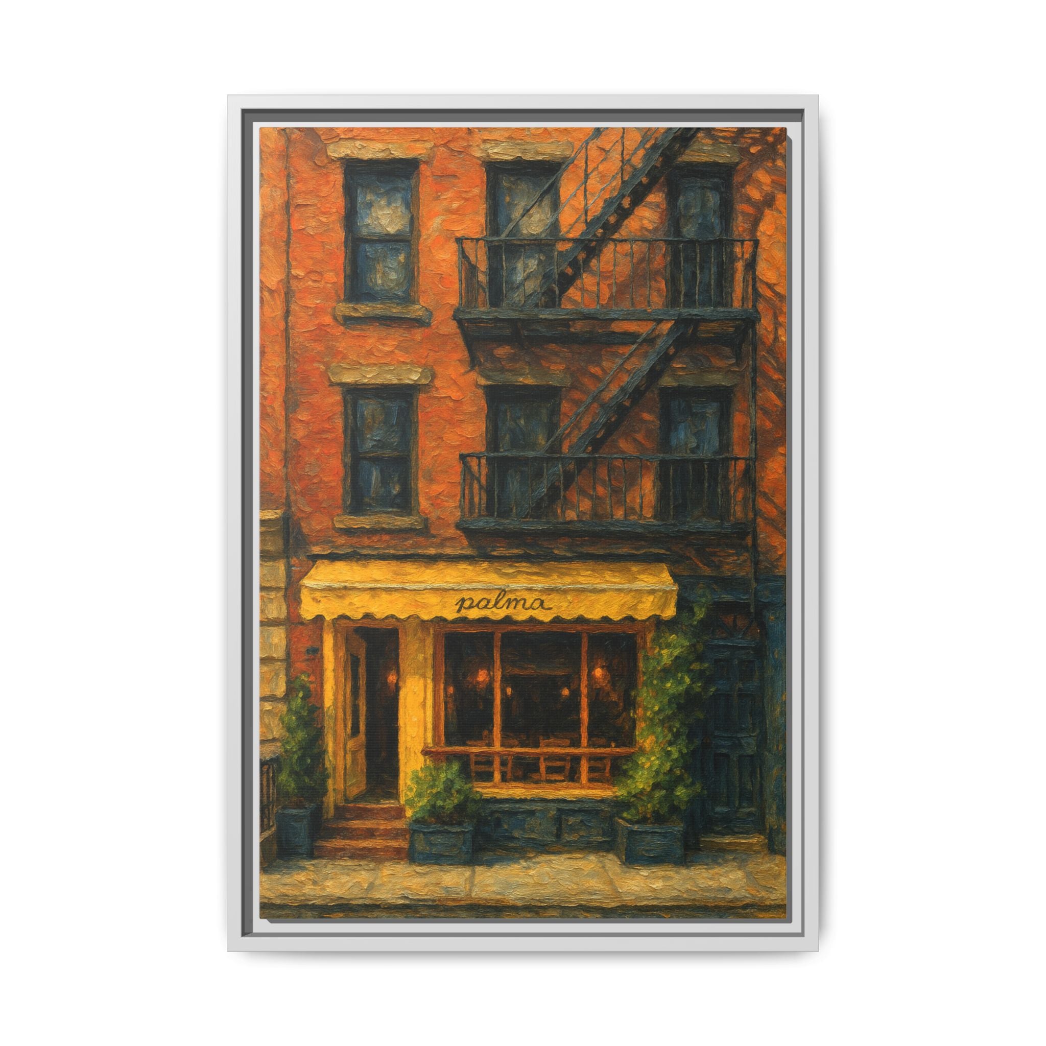 Palma II — Restaurant Print | Matte Canvas + Wooden Frame