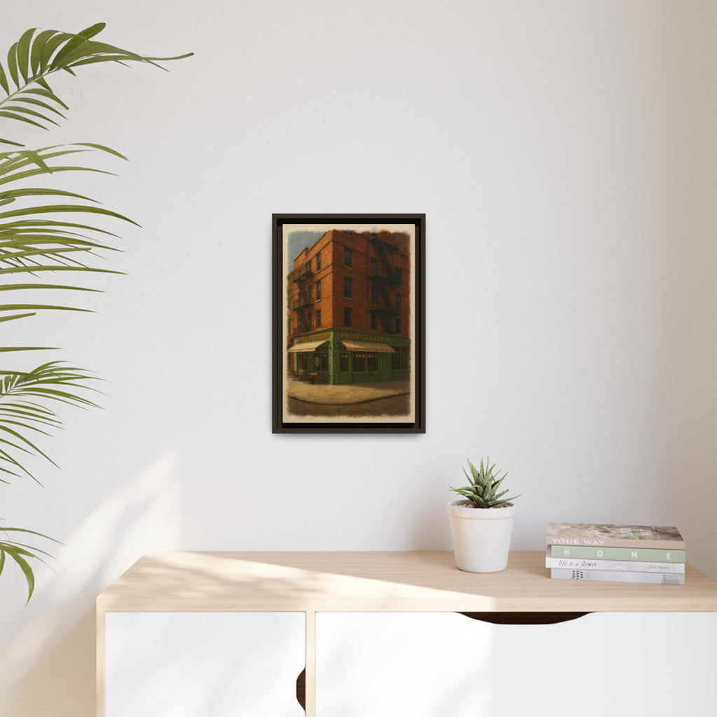 Anita Gelato — Restaurant Print | Matte Canvas + Wooden Frame