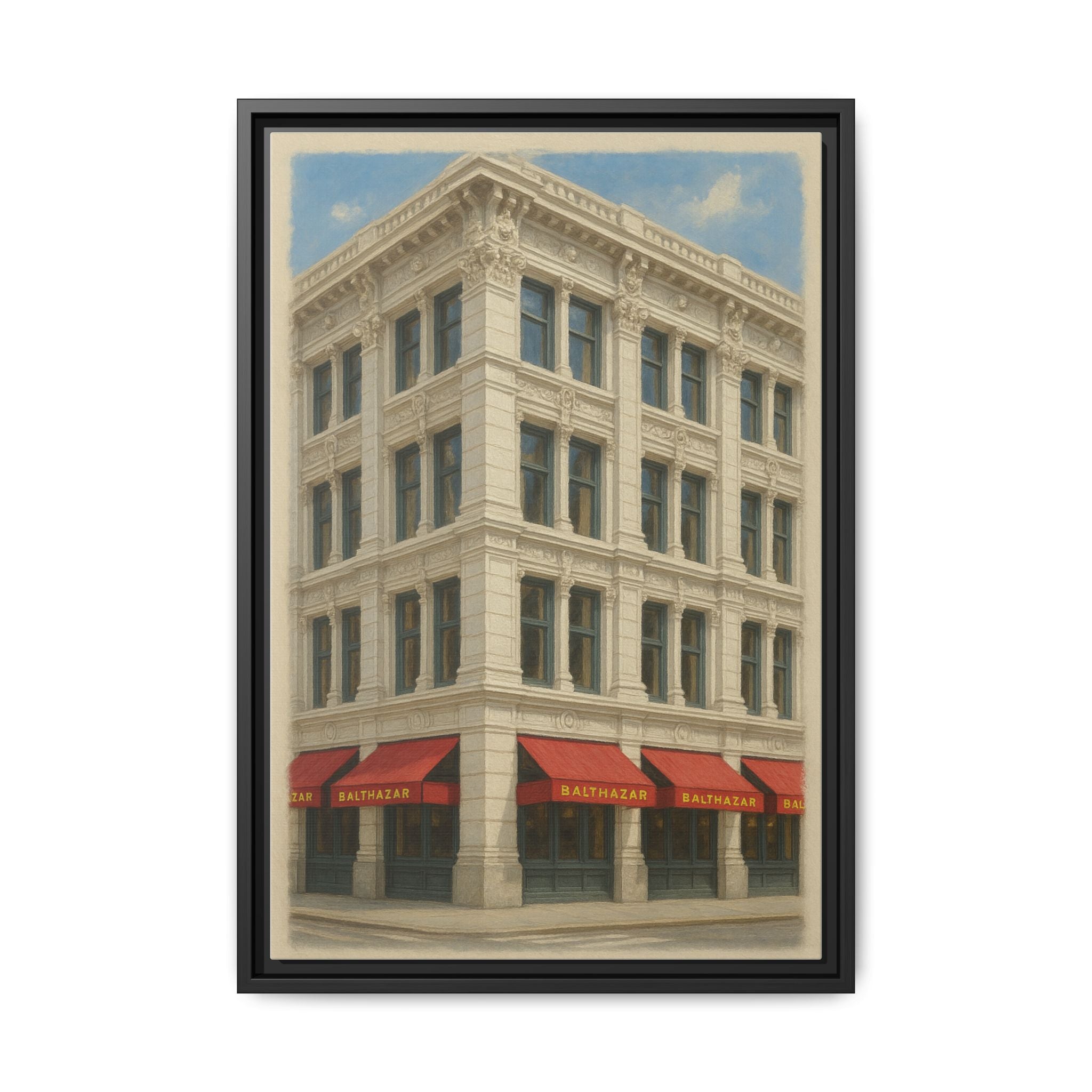 Balthazar Restaurant — Restaurant Print | Matte Canvas + Wooden Frame