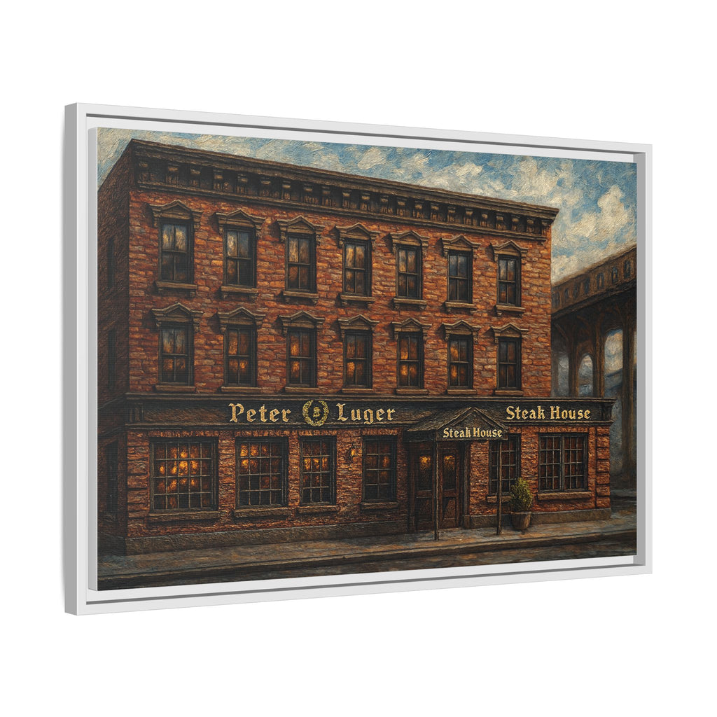 Peter Luger Steakhouse — Restaurant Print | Matte Canvas + Wooden Frame