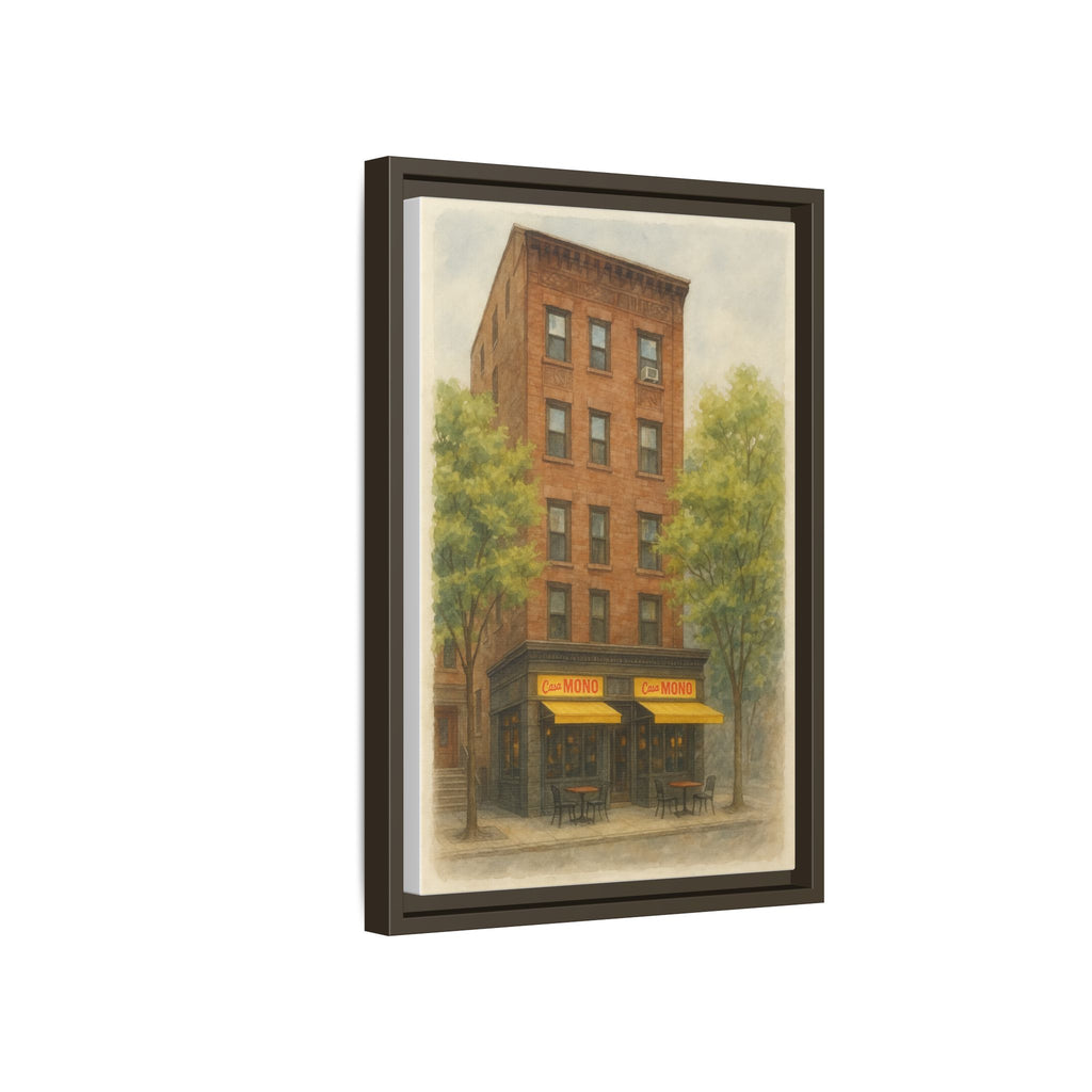 Casa Mono — Restaurant Print | Matte Canvas + Wooden Frame