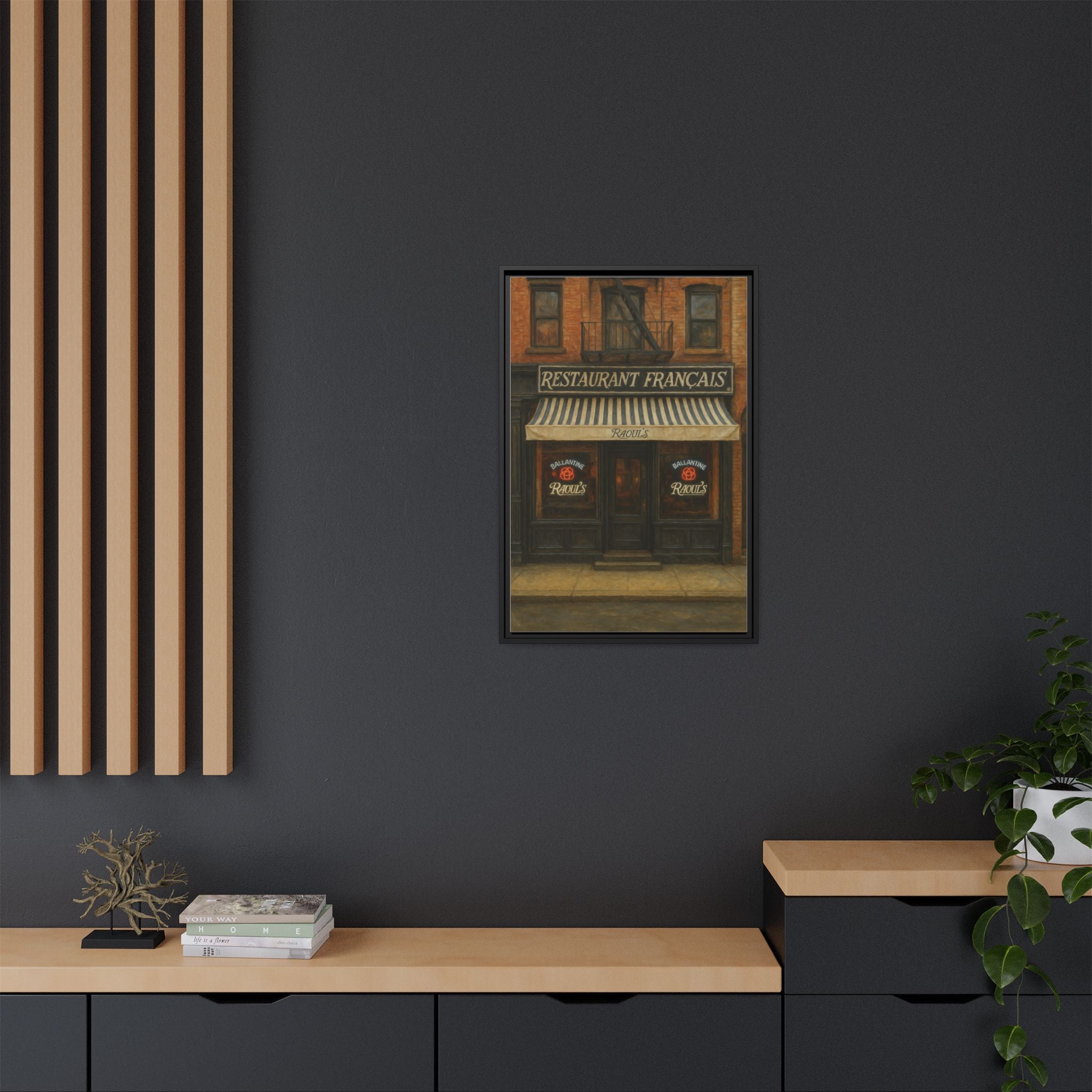 Raoul's Restaurant — Restaurant Print | Matte Canvas + Wooden Frame