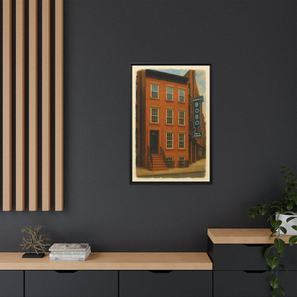 Bobo Restaurant — Restaurant Print | Matte Canvas + Wooden Frame