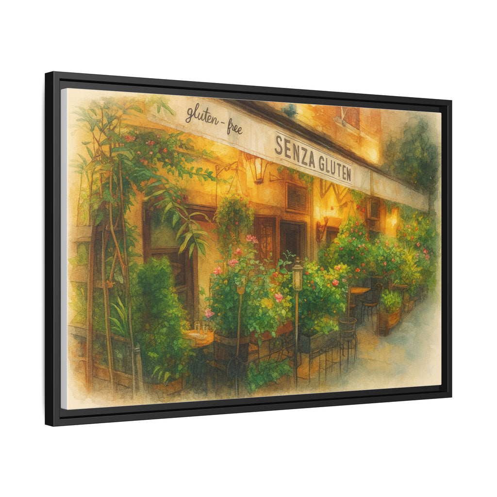 Senza Gluten — Restaurant Print | Matte Canvas + Wooden Frame